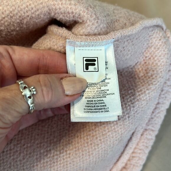 Fila szXL (seems smaller) pink pull over sherpa style hoodie GUC - Picture 5 of 10
